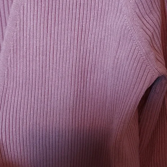525 America Ribbed Knit Duster Sweater Dusty Lilac Large - Picture 6 of 11